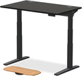 UPLIFTDESK V3 2-Leg Black Laminate Wood Standing Desk – Adjustable Height Advanced 1-Touch Memory Keypad Under Desk Cable Management Wire Grommets &amp Rocker Board (Black C-Frame 48 x 30 inch)