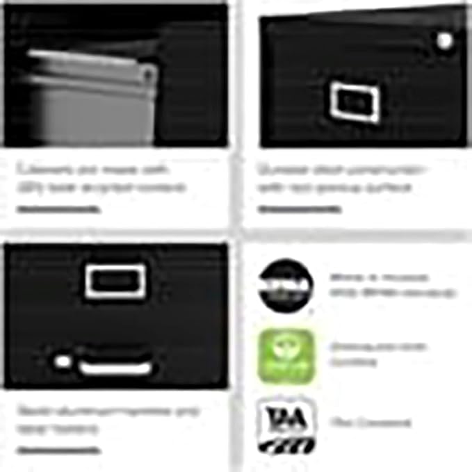 UrbanPro 3 Drawers 40.19 Vertical Black Metal Filing Cabinet Lockable Pre-Assembled Stationary Letter Size for Home Office