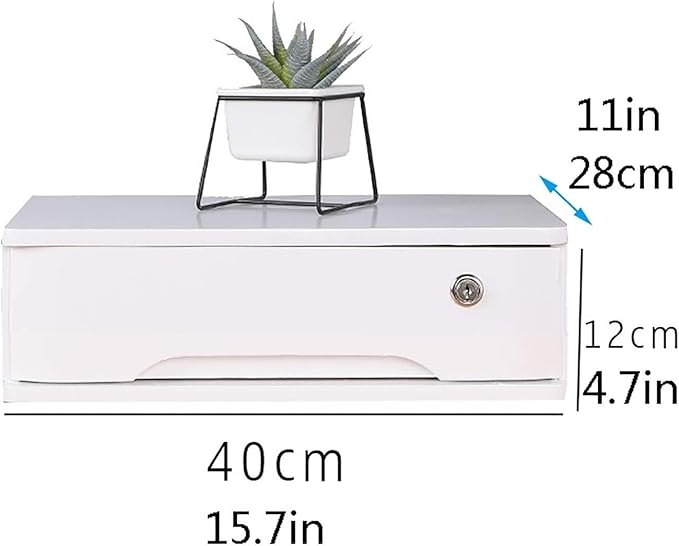 Wooden Desktop File Cabinet Organizer with Drawers for Monitor Stand and Printer Platform