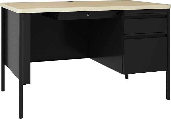 Lorell Fortress Series 48 Right Pedestal Desk - 48 x 29.5 x 30