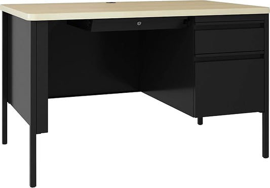 Lorell Fortress Series 48 Right Pedestal Desk - 48 x 29.5 x 30