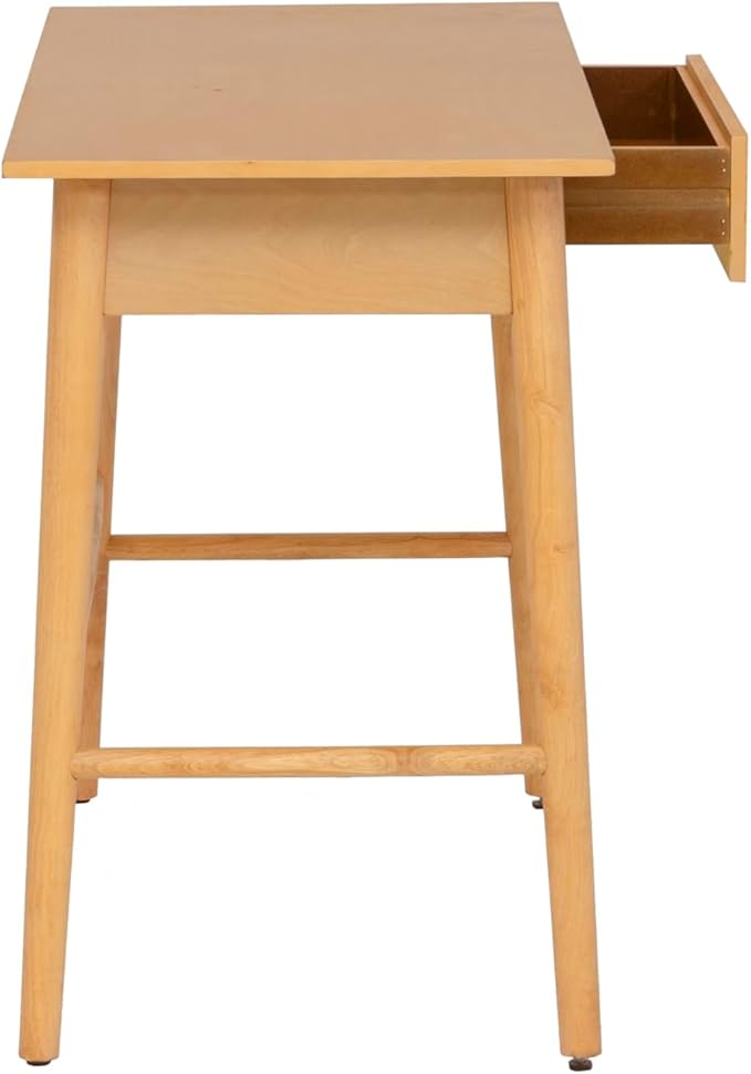 Melissa Natural Wooden One Drawer Writing Desk by Linon