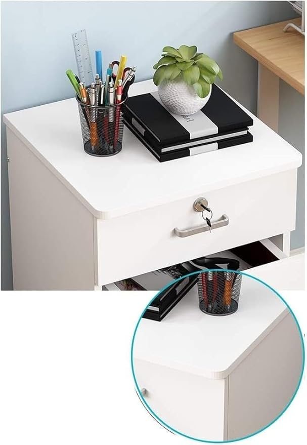 File Cabinet Simple Office Wooden Drawer Cabinet Storage Cabinet with Lock Removable Data Cabinet Storage Cabinet (C)