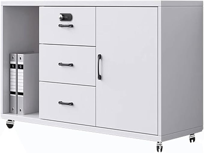 File Cabinet Under Desk with Lock Data with Wheels Storage Cabinets(E)