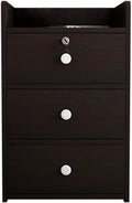 File Cabinet Office Filing Cabinet with Lock Three-Tier Drawer Cabinet Information Cabinet Under Desk Storage(Color:D)