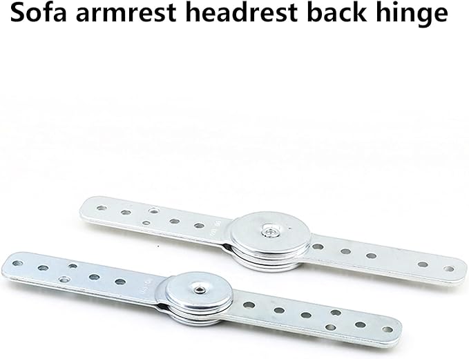 2pcs Furniture Hinge Ratchet Folding Connecting Hinges for Sofa Armrest Headrest Angle Adjuster (24.5 * 4 * 1cm)