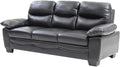 Glory Furniture Marta Faux Leather Sofa in Black