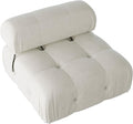 WJShome Modular Sectional Sofa Velvet U Shaped Couch Middle SeatBeige