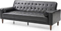 Glory Furniture Andrews Faux Leather Sleeper Sofa in Black