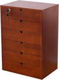 Desktop File Cabinet - Solid Wood Storage Box - Desktop Organizer Locking Dresser Filing Cabinet Office &amp Home School Desk Drawers Organizer and Accessories Desk Organizers with Lock