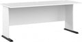 Bush Business Furniture Studio A 72W Computer Desk in White 6 Foot Gaming and Work Table for Home or Professional Office
