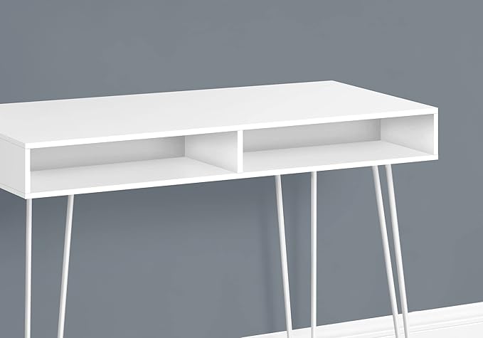 Monarch Specialties I 7770 Computer Desk Home Office Laptop Left Right Set-up Storage Drawers 40 L Work Metal Laminate White Contemporary Modern