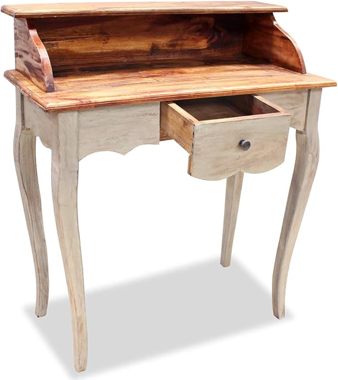 Home Computer Deskwith Storage DrawersModern Home Office DeskHome Office Writing Study DeskWriting Desk Solid Reclaimed Wood 31.5x15.7x36.2