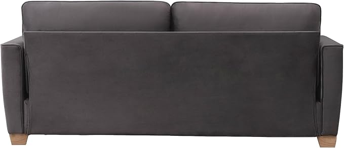 77 Queen Size Pull Out Sofa Bed 2 in 1 Sleeper Sofa Couch Bed Velvet Modern Convertible Guest Sofa Couch Beds Queen Mattress Cushions Pillow Include for Home Apartment Office Dark Grey