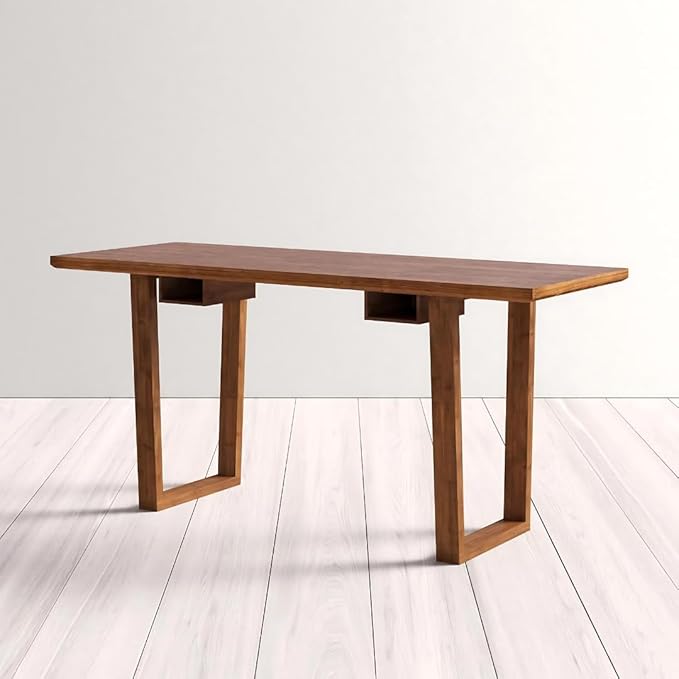 Aiden Oak Finish Wood Writing Computer Desk Modern Style Simple Sleek Table for Home Office
