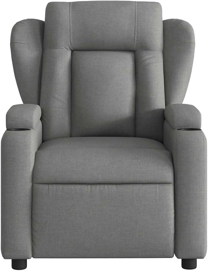 vidaXL Modern Dark Grey Massage Recliner Chair with USB Function and Adjustable Features Perfect for Living Room Office Relaxation Chairs Reclining Armchair TV Sofa