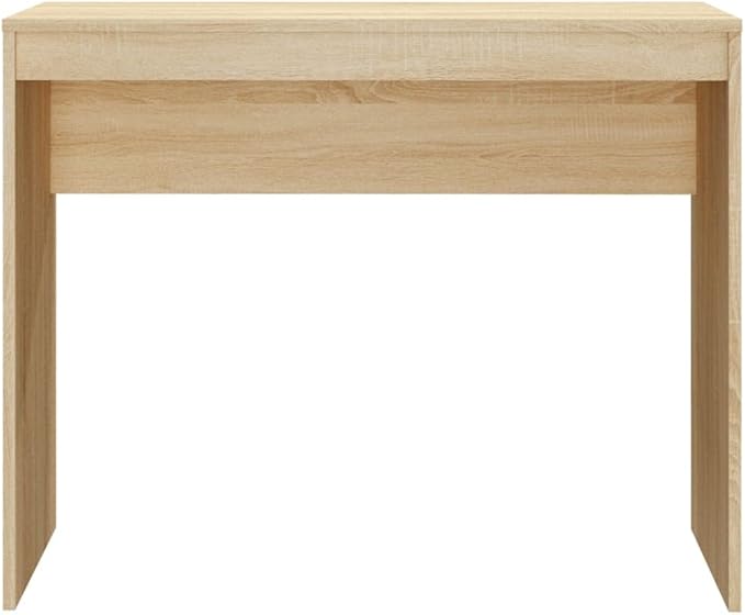 vidaXL Desk Standing Computer Desk Home Office Desk Workstation Table for Living Room Modern Style Sonoma Oak Engineered Wood