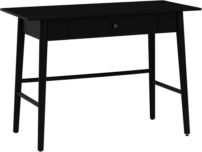 Melissa Black Wooden One Drawer Writing Desk by Linon