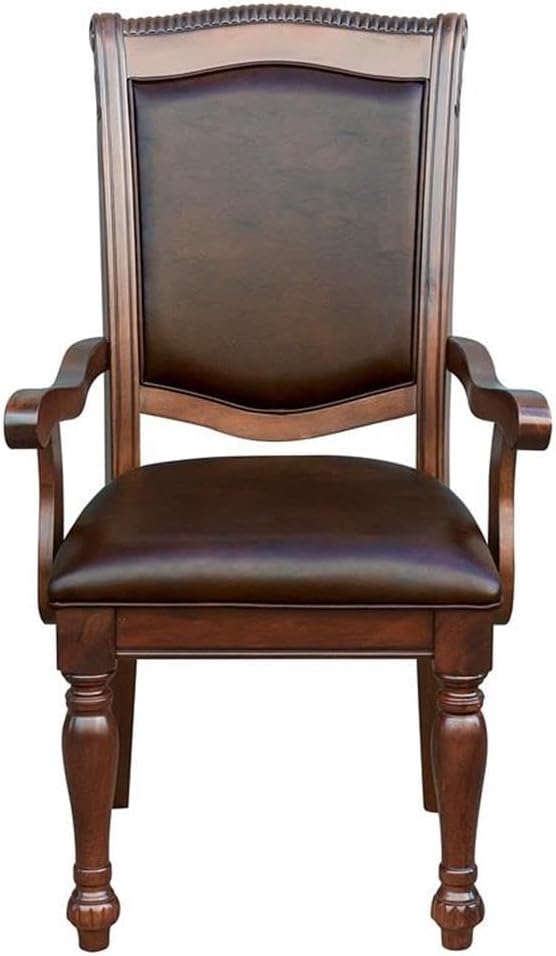 Pemberly Row Wood Dining Side &amp Arm Chairs in Brown Cherry (Set of 8)