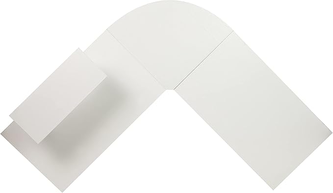 Flash Furniture Ginny Corner Desk - White/Black Space Saving L-Shaped Gaming Desk with Monitor Shelf - 71.5 2-Tier Computer Desk Home Office Desk Easy Assembly