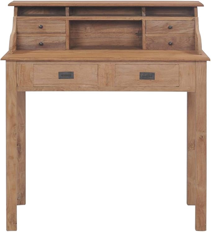 Desk 90 x 50 x 100 cm Home Office Desk Study Table Office Table Bedroom Desk Solid Wood Teak