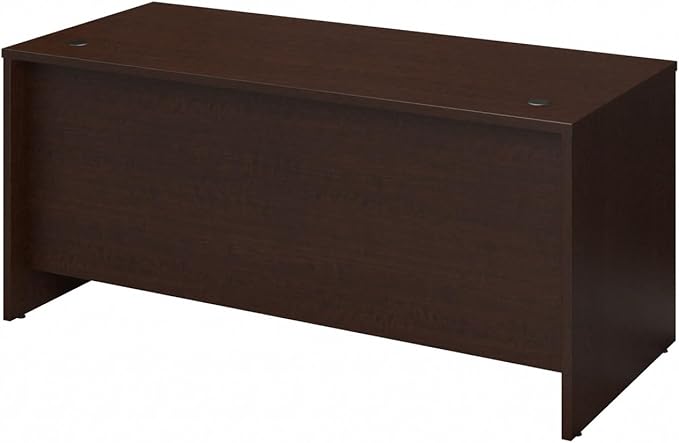 Bush Business Furniture Series C 66W Office Desk in Mocha Cherry Large Computer Table for Home and Professional Workplace