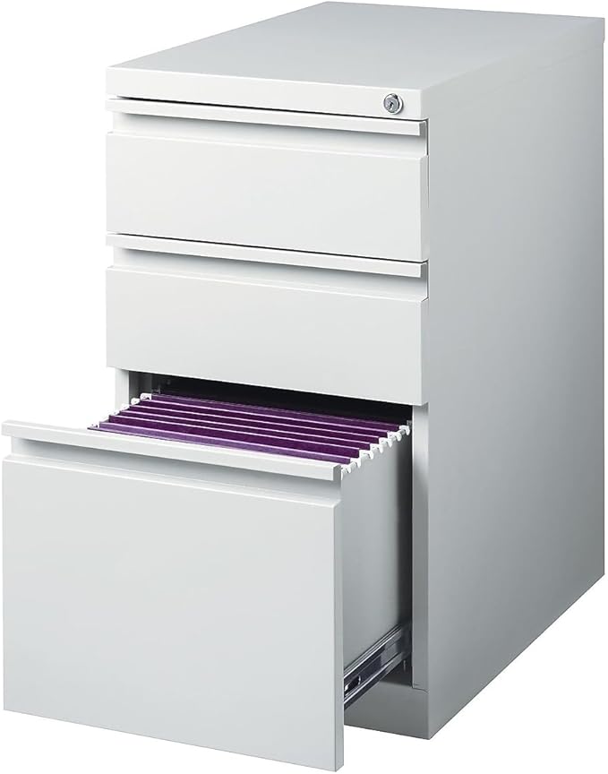 STAPLES Vertical File Cabinet for Letter/Legal Files 3-Drawer Locking Gray
