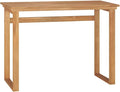 vidaXL Solid Teak Wood Desk - Rustic Farmhouse Style Medium-Sized Brown Versatile Usage as Console or Computer Table