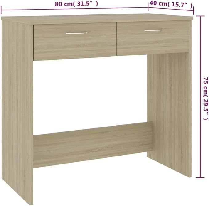 vidaXL  Sleek Home Desk Simple Study Table for Work Stylish Writing Space Small Office Furniture