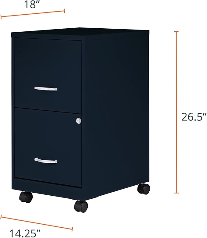 Lorell LYS SOHO File/File Mobile File Cabinet Navy