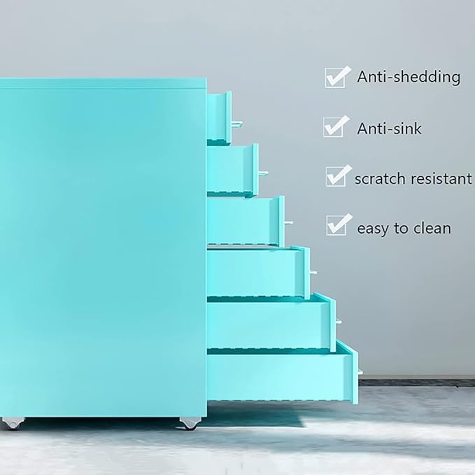 File Cabinet with 8 Drawer Metal Mobile File Cabinet with Lock Casters Under Desk Metal Filing Cabinet for(Color:Black)