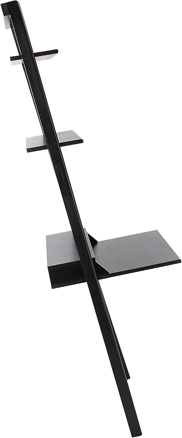 SAFAVIEH Home Collection Pamella Black 2-Shelf Computer Table Office Writing Leaning Desk
