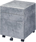 Hassyee Wooden Case-Frame Rectangular 3 Drawers File Cabinet with 5 Caster Wheels Home Office Corner Filing Cabinets Assembly Required