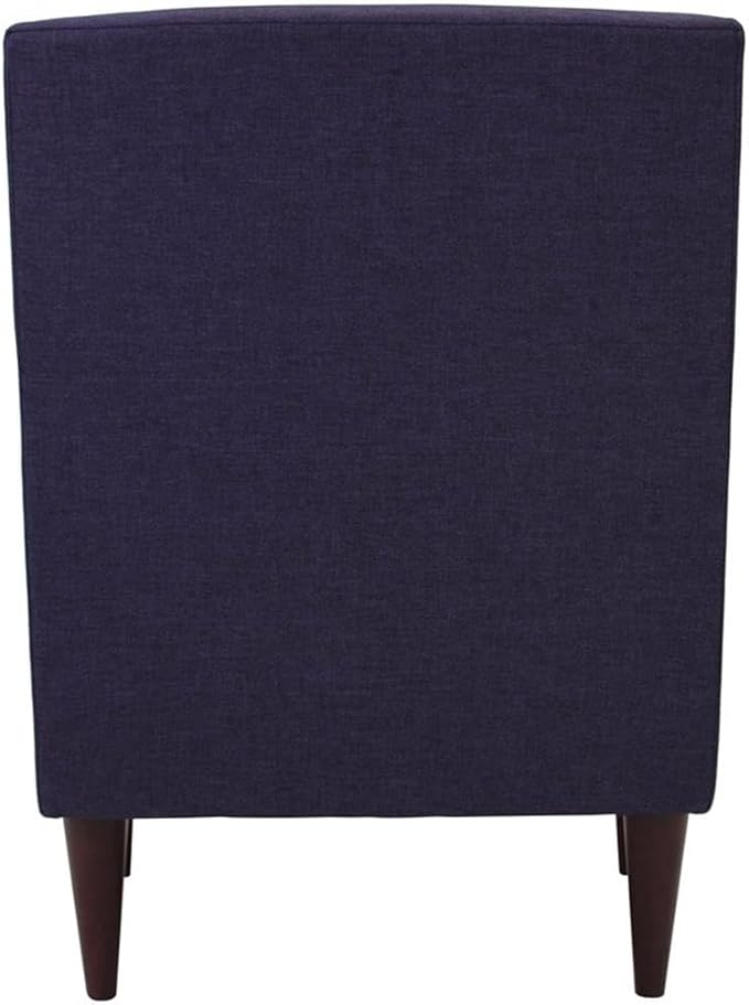 Pemberly Row Traditional Fabric Arm Chair 34.5 in H x 28 in W x 30 in D EPS Construction Eggplant Purple Finish Padded Seat Durable Accent Chair for Living Room or Home Office