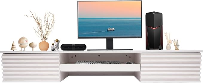 Wall Mounted Desk Render Mid-Century ModernDrop Down Table Floating Desk for Wall Laundry Room Bar Home Office Small Space (White)