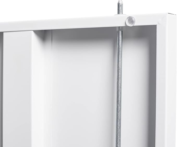 Metal Filing Cabinet Mobile Metal Storage Cabinet with Adjustable Shelf with WheelsLockable Steel Storage Cabinet with Doors Metal Filing Cabinet for Home Office (White)