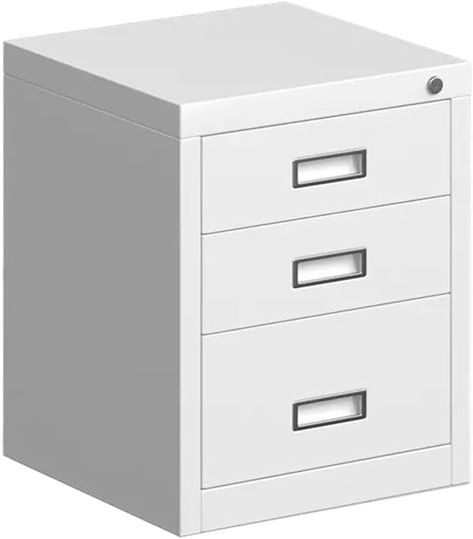 Aimeryup 2-tier/3-tier/4-tier File Cabinet Metal Clip with Drawer Desk Cabinet Storage Study Office Hotel Lounge(Size:40X45X50CM-AColor:A)