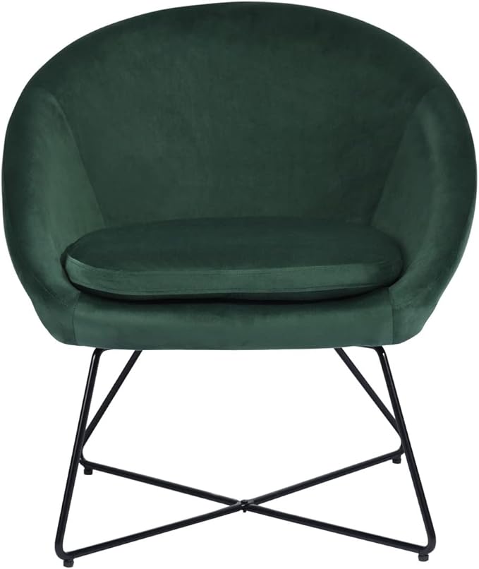 Accent Chair Armchair Fashion Velvet Fabric Upholstery Accent Chairs for Living Room BedroomDark Green