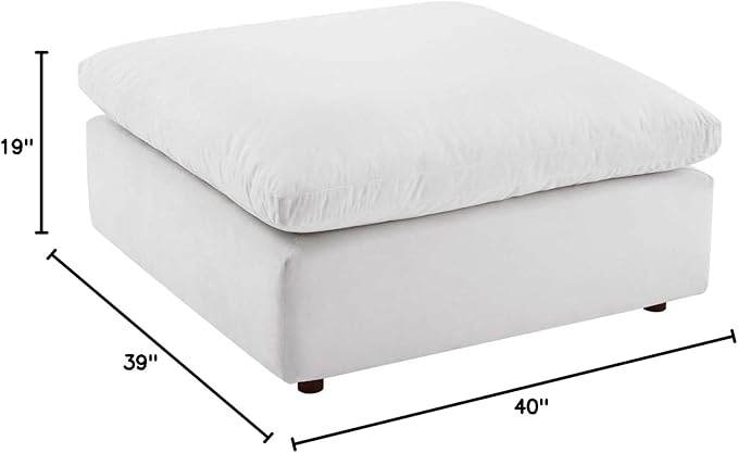 Modway Modular Sofa Commix Down Filled Overstuffed Performance Velvet