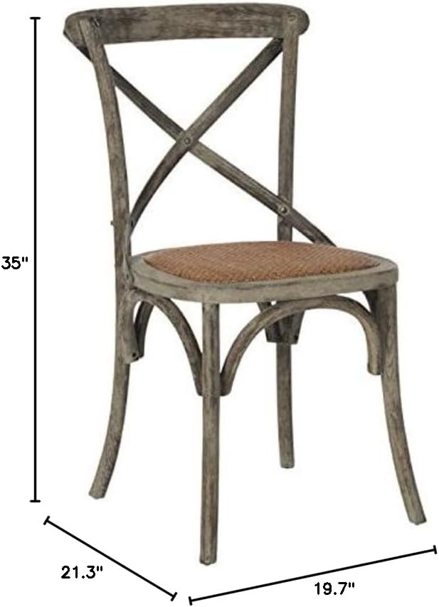 Safavieh American Homes Collection Franklin Farmhouse X-Back Antique White Side Chair