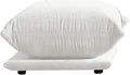JACH Mid-Century Modern Ottoman Comfy Chenille Sofa Footrest Couch with Thick Cushion 26 Foot Stool Furniture for Small Spaces Living Room Bedroom Office Apartment White