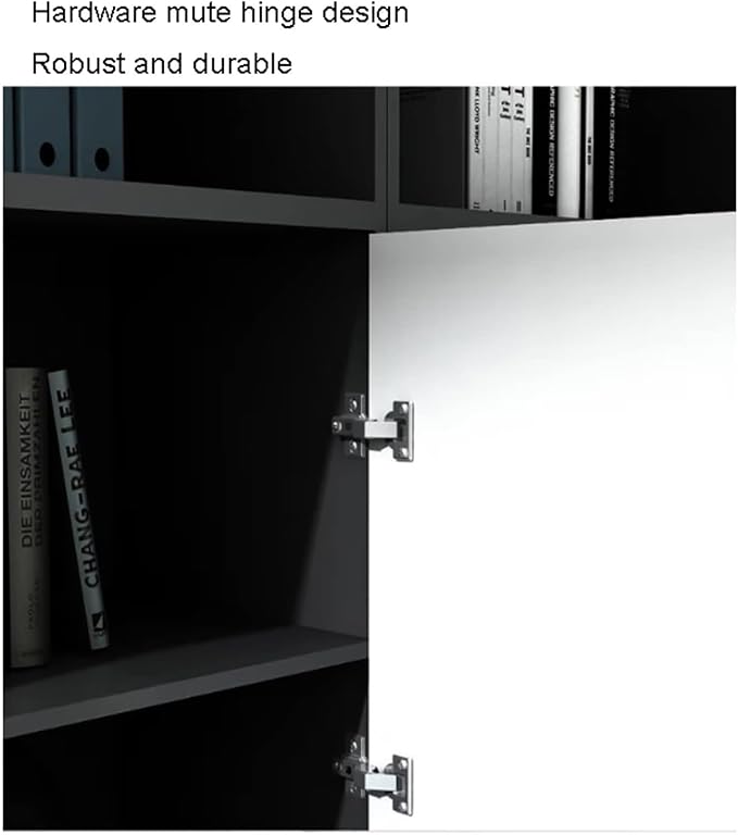 File Cabinet Lateral Filing Cabinet with Door Printer Stand with Open Storage Shelves(Color:White Door)