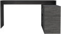 L-Shaped Desk Office Smokey Oak