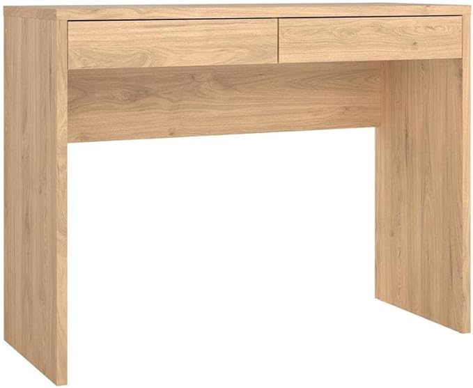 Brown Home Office Desk with 2 Drawers Elegant Computer Desk and Study Table Ideal for Bedroom Office or Work from Home Setup