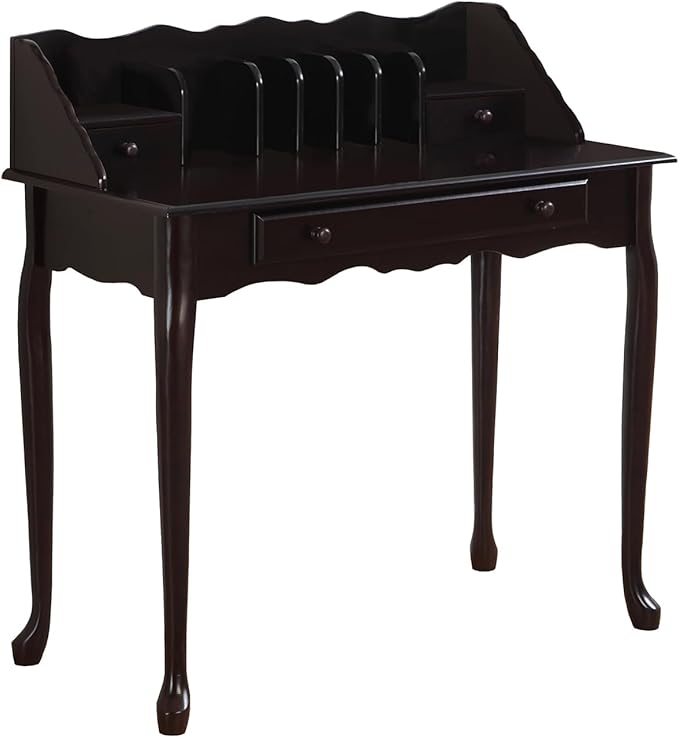 Computer Desk Home Office Laptop Storage Drawers 36 l Work Brown Wood Traditional