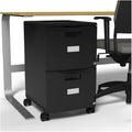 Maykoosh Mobile Filing Cabinet - Black Teal - Lightweight Storage with Locking Casters - 26 H x 14.75 W x 18.25 D