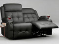 Reclining Loveseat Wall-Hugger Loveseat Recliner Design with USB/Type C Charging &amp Storage &amp Cupholder Pebble-Weave Fabric Recliner Sofa Couch for Living Room Home Theater &amp RV Use