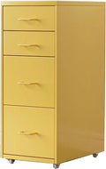 ELEFOCUS Storage Cabinet tin Cabinet Household Small Storage Cabinet Storage Box Safe Deposit Box File Cabinet Stainless Steel(Color:Yellow)