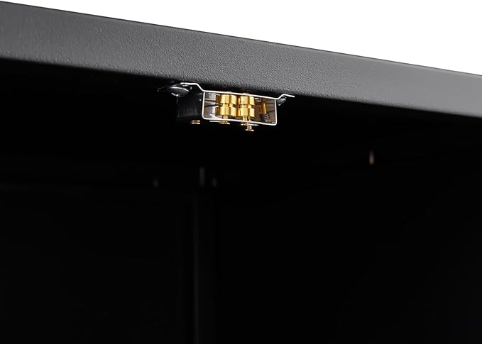 2-Drawer File Cabinet Metal Lateral Filing Cabinet with 360° Universal Wheels &amp Handle Mobile Pedestal Office File Cabinet Printer Stand for Legal/Letter/A4 Files Home Office Black