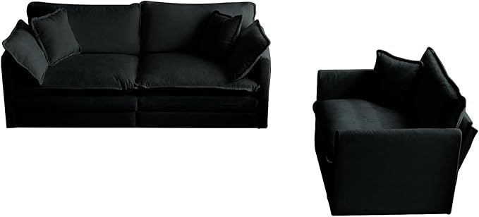 ERYE 2 PCS Oversized Living Room Sofa Sets Include Two Spacious Loveseats for 4-6 Persons Modern Deep Seat Modular Cushions Sofa&ampCouch w/8 Pillows for HomeApartmentOffice